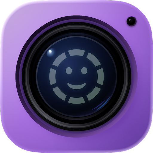 The Vloggie icon, a purple camera with a face on the lens